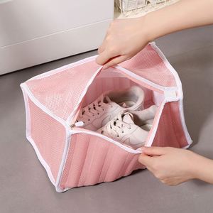 Sacs à linge spéciaux pour machines à laver, sacs à chaussures anti-déformation en maille avec fermeture éclair - Product Image 4