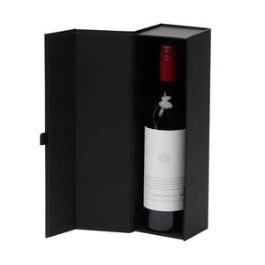 Luxury <b>Black</b> Single Wine Glass Bottle <b>Gift</b> Packaging Magnetic <b>Boxes</b> - Product Image 4
