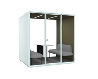 Pod de bureau personnalisé pour 4 personnes Espace de travail Intimité Cabine de réunion insonorisée Téléphone Pod de bureau préfabriqué à vendre