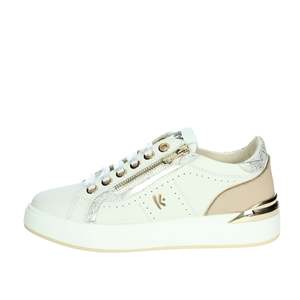 Zapatillas deportivas Keys Donna K 10541 Bianco, zapatos para caminar de cuero blanco - Product Image 1