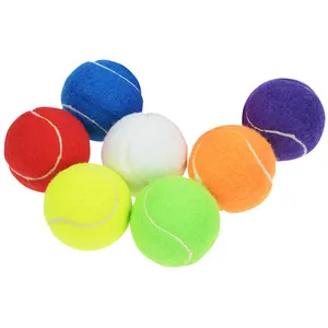 Bola tenis berwarna kustom untuk latihan mainan aktivitas bermain anak dewasa hewan peliharaan tenis bola pantai