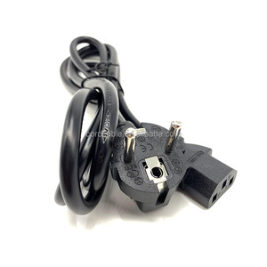 Fabricantes de cables de alimentación de la UE, enchufe de clavija macho europeo para oficina en casa, Cable VDE de 3 clavijas IEC C13 16A 250V, cable de alimentación de CA - Product Image 1