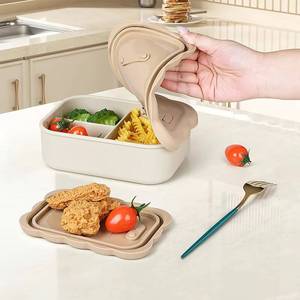 Customized High-Capacity Grade Silicone Bento <b>Lunch</b> BPA Free Food Spotted Storage <b>Box</b> With Lid - Product Image 2