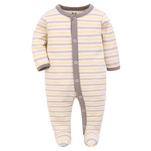 Venta al por mayor <span class=keywords><strong>caliente</strong></span> personalizado de dibujos animados-Imprimir bebé bambú pijamas de manga larga bebé invierno pijamas de estilo largo bebé mamelucos - Product Image 4