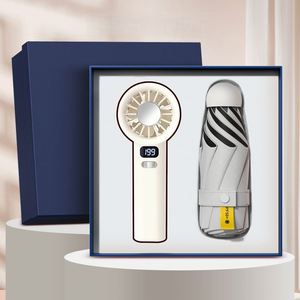 Juego de Regalo Promocional Personalizado con Logotipo y Color a Medida, Paraguas 2 en 1 con Ventilador Integrado, Impresión UV en Papel, Hecho a Mano - Product Image 5