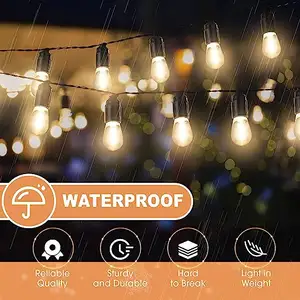Bulk Sell Decorative Plastic Filament Bulb Lighting Factory Price Vintage Edison Outdoor String Light Replacement Bulbs