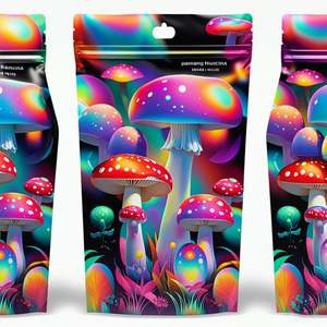 Mini pochette debout zip-lock personnalisée 3.5 packs variés de sacs en mylar découpé à la teinture en feuille d'aluminium laminé pour l'emballage des aliments pour animaux de compagnie - Product Image 2