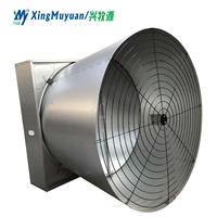 Ventilateur d'extraction conique silencieux à entraînement direct axial avec grille papillon renforcée pour les fermes avicoles