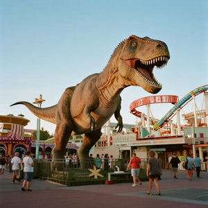 Pour <span class=keywords><strong>Jurassic</strong></span> <span class=keywords><strong>Park</strong></span> modèle Tyrannosaurus Rex animatronique d'intérieur grandeur nature pour les parcs à thème de centre commercial - Product Image 4