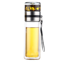 Mug de voyage en verre borosilicate haute résistance 450ml/350ml avec couvercle en verre, design classique, compatible lave-vaisselle et micro-ondes, pour les amateurs de thé
