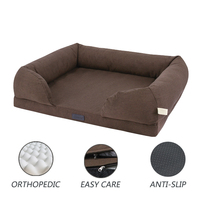 Ventes chaudes, nouveau design, canapé-lit carré rectangulaire pour chien, rembourrage en mousse, grand lit pour animaux de compagnie
