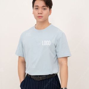 Service OEM T-shirt col rond vierge pour hommes T-shirt en coton et polyester T-shirt imprimé pour hommes et femmes Prix bon marché du Vietnam - Product Image 3