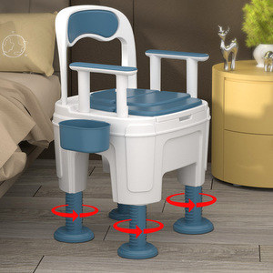 Asiento de inodoro portátil para adultos, ancianos, mujeres embarazadas, pacientes, frente abierto, antiolores, no eléctrico, 7 kg - Product Image 2