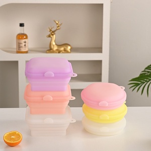 กล่องใส่อาหารซิลิโคนทรงสี่เหลี่ยมแพลตตินั่ม พับได้ เก็บอาหารสดใหม่ <span class=keywords><strong>ใช้</strong></span>ในครัวเรือน เกรดสำหรับอาหาร ปิดผนึกได้ <span class=keywords><strong>ใช้</strong></span><span class=keywords><strong>กับ</strong></span><span class=keywords><strong>ไมโครเวฟ</strong></span>และช่องแช่แข็งได้ พกพาสะดวก ทันสมัย - Product Image 3