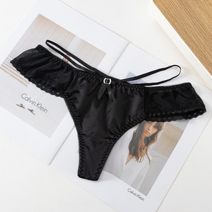 Nuevas bragas de encaje con tirantes finos y diseño hueco, lencería transparente y sexy para mujer, tanga de cintura baja. - Product Image 6