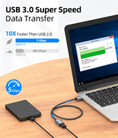Cable de Extensión de Transferencia de Datos SUNGUY de Alta Velocidad de 5 Gbps con Trenzado de Nailon