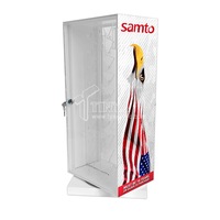 Acryl LED rotierendes Gehäuse 20-teilige Messer Display Showcase Counter Top Knife Tower Display Racks