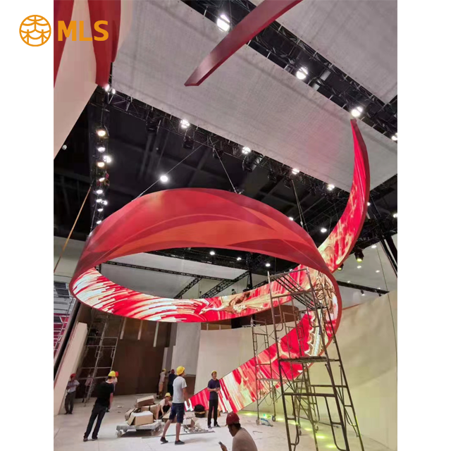 Mulinsen 240*120mm Irregular Flexible LED Screen Panel Column Cylinder Curved LED Display for Shopping Mall