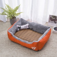Canapé-lit pour animaux de compagnie, pour chiens et chats, tissu Oxford écologique, antidérapant, peluche courte, coton PP, confortable, hiver