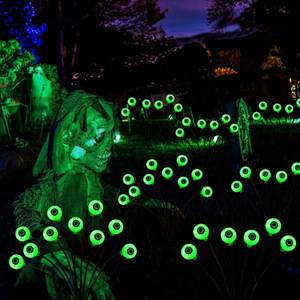 Luces Solares con Forma de Ojos, Luces Decorativas de Cadena para Halloween, Divertidas Luces de Ojos de Fantasma para Jardín y Patio - Product Image 1