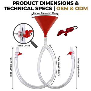 Entonnoir à bière double tête pour boire rapidement, outil de fête, distributeur de boissons alcoolisées à double tuyau, kit de <span class=keywords><strong>jeu</strong></span> de boisson, accessoires de bar - Product Image 2