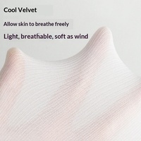 Chaussettes d'été fines imprimées pour femme, mi-mollet, en polyester, velours blanc uni, soie glacée, modèle froncé 2030