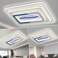 Plafonniers LED modernes minimalistes, montage d'art en acrylique à intensité variable, éclairage décoratif pour maison et restaurant.