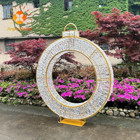 Fabrik luces de Navidad Para Arbol große Outdoor LED 3D Ring Motiv Licht für Weihnachten und Neujahr Party Dekorationen