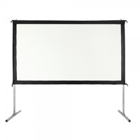 Écran de projection portable en tissu PVC pliable rapide 135"-180" 16:9 Blanc mat avec garantie de 90 jours pour une utilisation en extérieur et dans le jardin