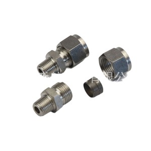 Raccord de compression hydraulique en acier inoxydable Miao Hang, filetage conique, connecteur de tuyau droit - Product Image 2