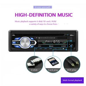 Lecteur DVD multimédia pour voiture 1 Din, stéréo sans fil, appels mains libres, récepteur FM, lecteur USB MP5, système audio de remplacement pour voiture - Product Image 2