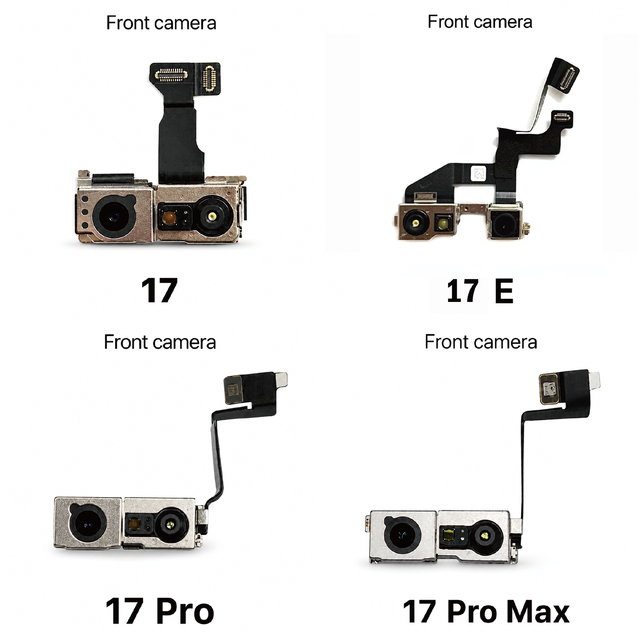OEM Front Facing Camera Replacement Module for 17/17 Pro/17 Pro Max with Bar Design for Selfie & Video Call Repair