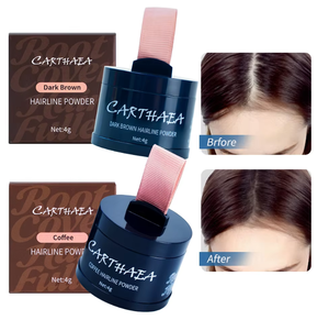 Poudre colorante temporaire brun foncé effet mat pour la ligne des cheveux, pour un look subtil - Product Image 1