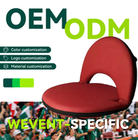 Chaise de stade pliable légère et imperméable en fer, personnalisable en gros (ODM & OEM), avec support dorsal, couleurs personnalisables, écologique, pour plage et parc