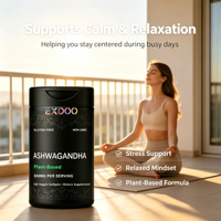 Capsules d'ashwagandha en gélules, complément adaptogène avec extraits brevetés KSM 66 Shoden Sensoril, équilibre supérieur du cortisol