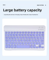 Clavier sans fil universel portable à trois systèmes pour Bluetooth, batterie ultra longue durée, nouvelle interface USB, clavier pour tablette