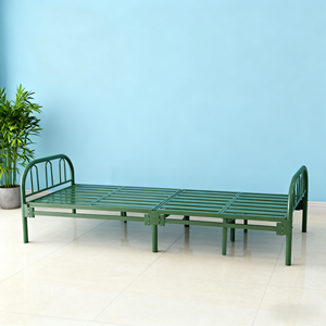 Cama Plegable Individual de Hierro Forjado, Diseño Metálico, Ideal para Hogar, Oficina o Camping - Product Image 3