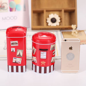 Latta di denaro su ordinazione promozionale, salvadanaio di personalità di stile inglese della latta del contenitore di caramella del salvadanaio della banca della moneta delle lattine/ - Product Image 4