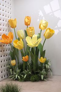 Plante artificielle en EVA de luxe surdimensionnée faite à la main, <span class=keywords><strong>tulipe</strong></span> blanche, pour la décoration de fond de mariage et d'événements de Pâques - Product Image 5