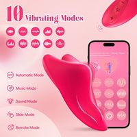 Neuer APP-gesteuerter Tragbarer Slip-Vibrator für Frauen 10 Vibrationsmodi IPX7 Batterie-G-Punkt Klitoris Wasserdicht Wiederaufladbar