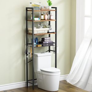 <b>Bathroom</b> Storage Rack 4 Layers 24 In Width Freestanding Space Saving Toilet Organizer Shelf - Product Image 2