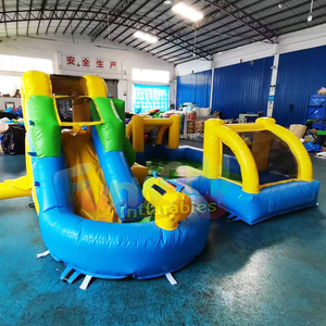 Fiesta de verano para niños en el patio trasero, piscina inflable, fútbol acuático, tobogán acuático inflable y castillo inflable combinados. - Product Image 4