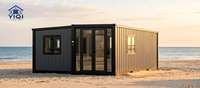 Maison conteneur pliable de 20 pieds, préfabriquée, modulaire et portable pour bureau et habitation