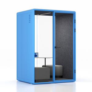 Cabina Acústica Moderna de Acero para Coworking, Aislamiento Acústico, Cabina Telefónica Insonorizada, Cabina de Oficina con 100% de Aislamiento Acústico para Reuniones Silenciosas - Product Image 1