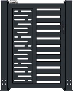 Puerta de entrada <span class=keywords><strong>Bania</strong></span> Ogrodowa y puerta lateral de jardín de aluminio, Puerta peatonal de corte por láser - Product Image 5