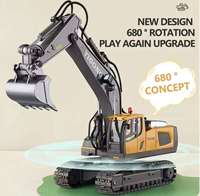 Pelle/Bulldozer RC 1/20 2.4GHz 11CH RC Car Construction Truck Engineering Vehicles avec Light Music RC Excavator