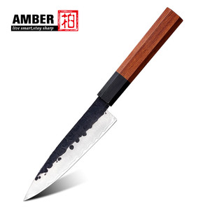 Juego de 6 Cuchillos de <span class=keywords><strong>Cocina</strong></span> de Acero Inoxidable San Mai con Mango Octagonal de Madera Dura Clásica - Product Image 6