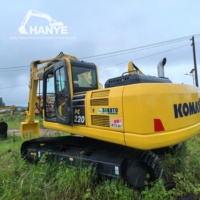 Excavatrice d'occasion Komatsu PC220, bien entretenue, prête à l'emploi, performance stable, prix négociable, expédition mondiale, travaux de terrassement