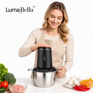 LUMABELLA Grosir Penggiling Daging Rumah Tangga 2.0L Pembuat Makanan Bayi Mixer Makanan Elektrik 56015 - Product Image 5