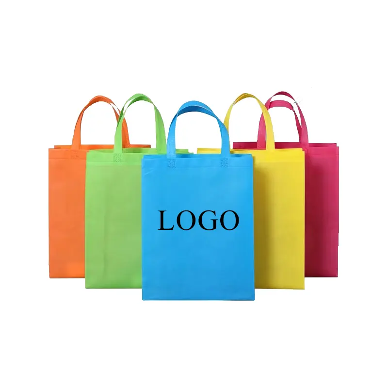 Cartoon pattern reusable environmental protection can be customized printed logo collapsible non-woven shopping bag
